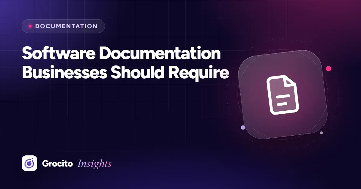Software Documentation Businesses Should Require