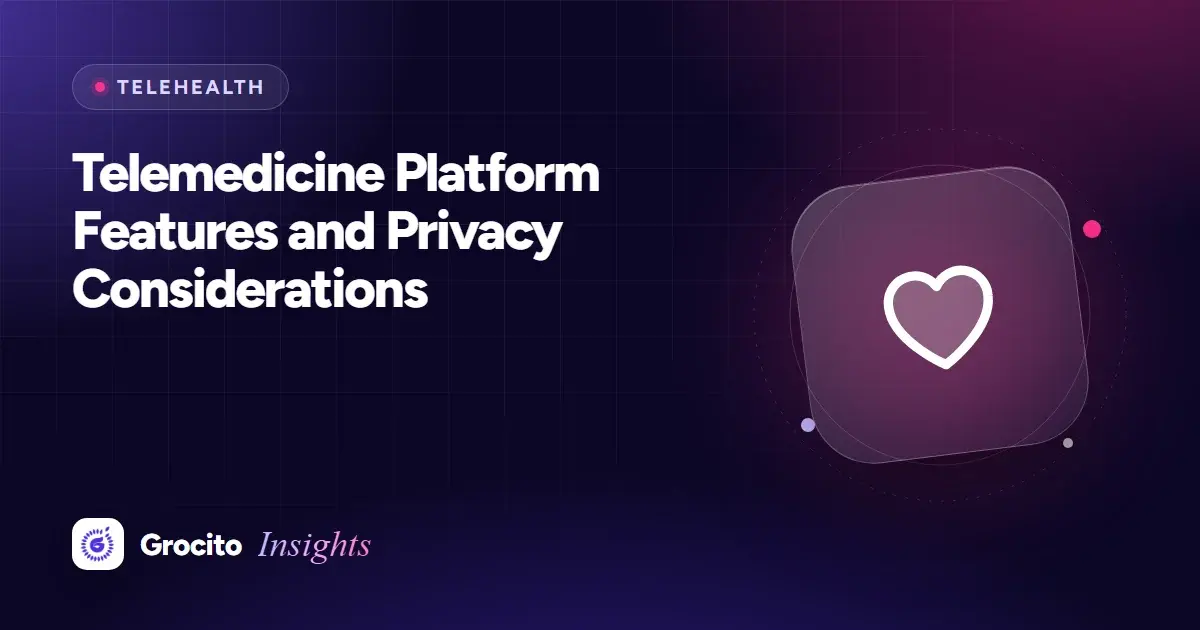 Telemedicine Platform Features and Privacy Considerations