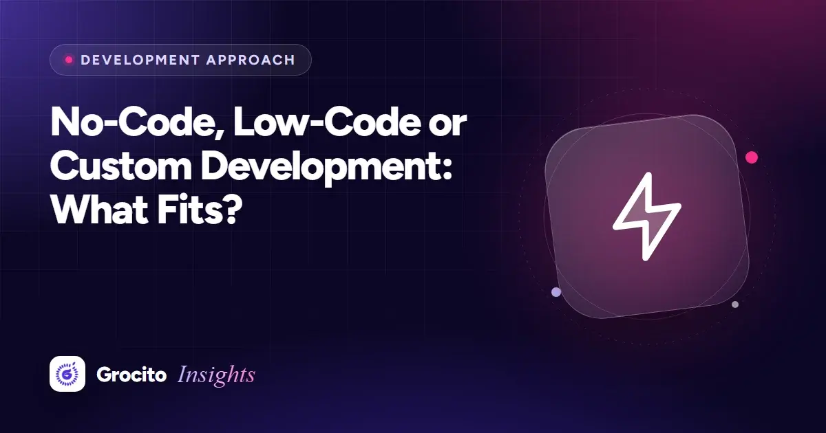 No-Code, Low-Code or Custom Development: What Fits?