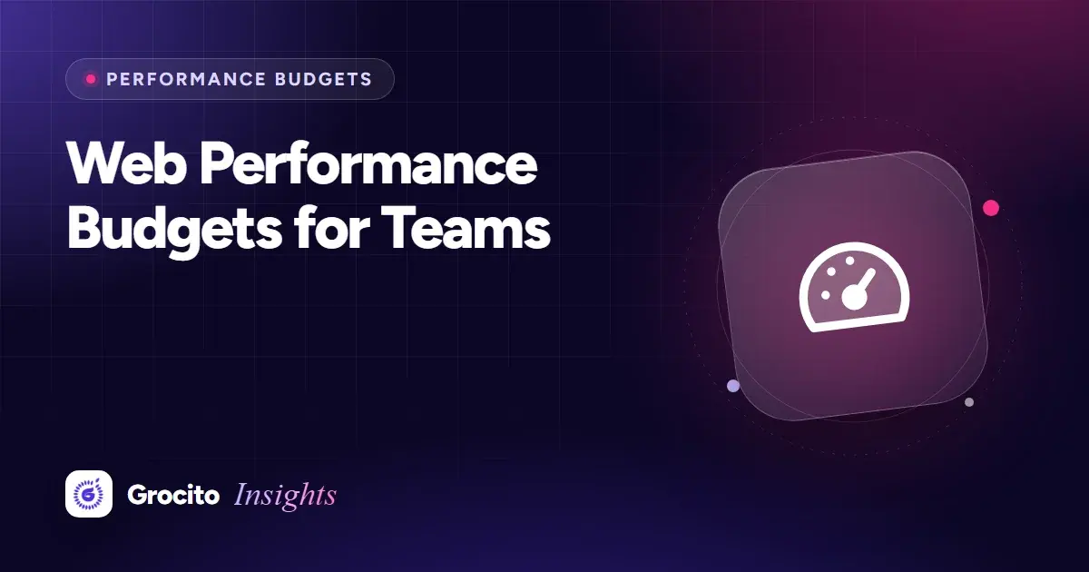 Web Performance Budgets for Teams