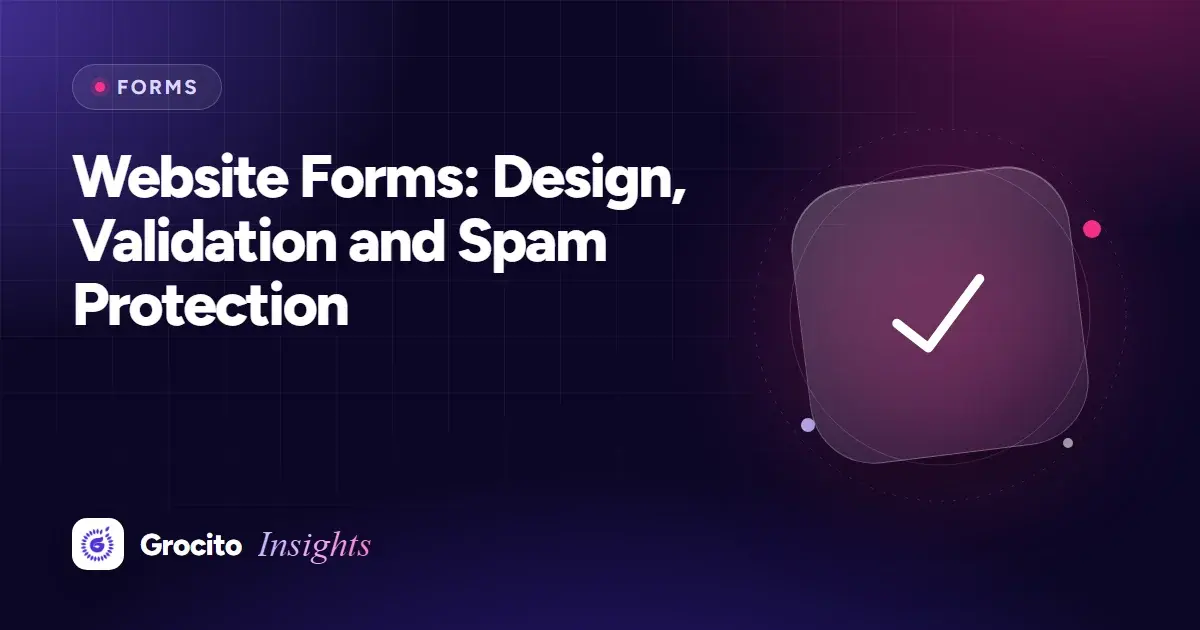 Website Forms: Design, Validation and Spam Protection